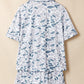 SALE!!!  Bibbi Camouflage Print Lapel Shirt Drawstring 2pcs Short Pajama Set
