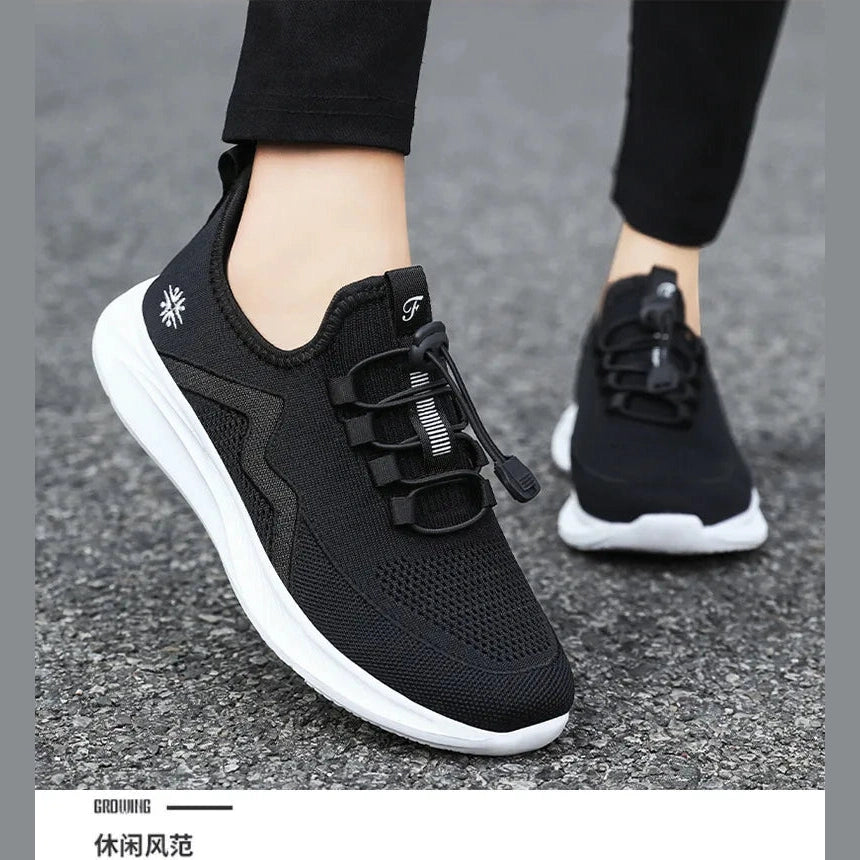 Athletic Knit Running Shoes with Cushioned Sole - 3 Colors