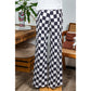RTS Kinney Black 2-Tone Checked Print High Waist Wide Leg Pants