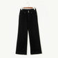 Catlee Black 2-Button High Waist Flared Bottom Jeans