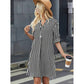 Darby Black & White Vertical Stripe Shirt Dress