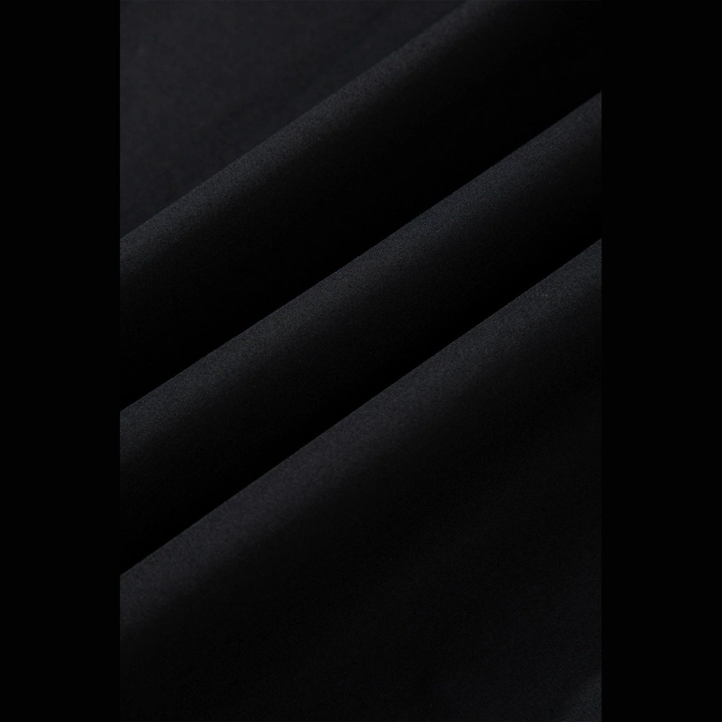 Jewell Black Striped Trim Ruffle Split Neck Long Sleeve Blouse