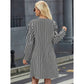 Darby Black & White Vertical Stripe Shirt Dress