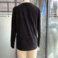 Annalee Black Classic Ribbed Knit With Contrast Button Trim