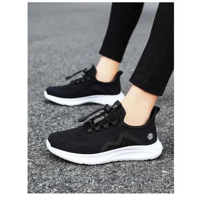 Athletic Knit Running Shoes with Cushioned Sole - 3 Colors