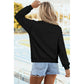 Alessia Black Oversize Drop Shoulder Reversible Mock Neck Sweatshirt