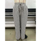 Sherie Black Stripe Elastic Waist Pants