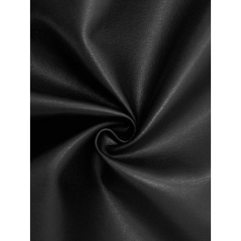 Jasmine Black PU Leather Flared Trousers Pants With Pockets