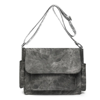 Kasey Everyday Flap PU Leather Bag with Adjustable Strap - 6 Colors