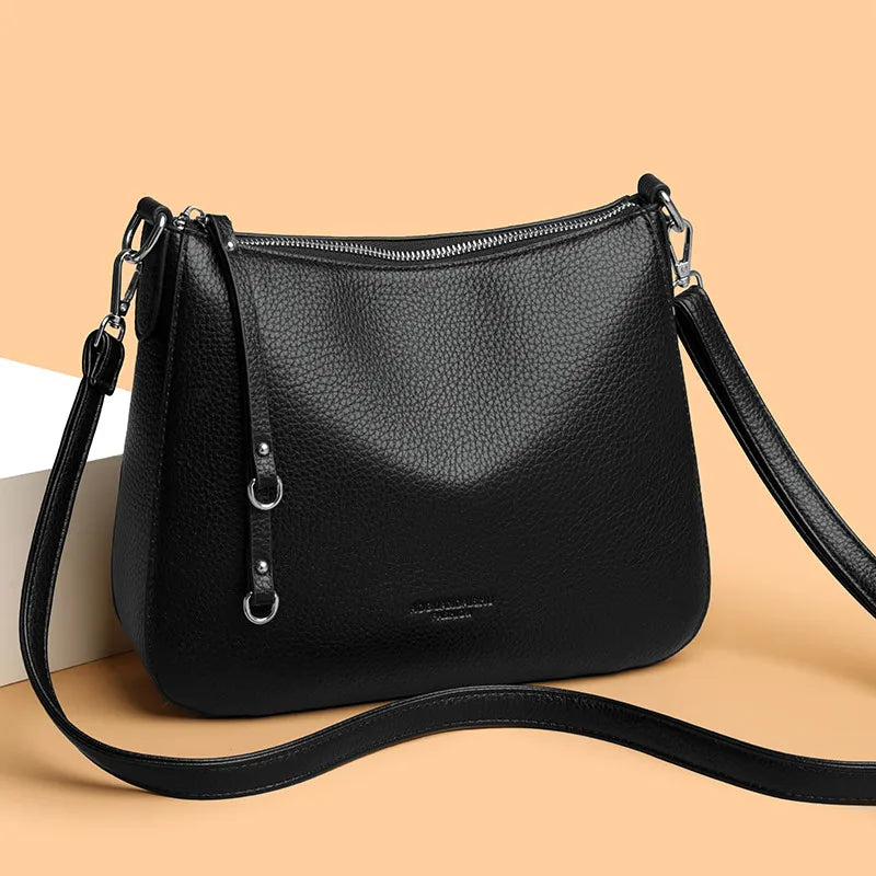 Cyril Pebbled PU Leather Shoulder Bag - 5 Colors