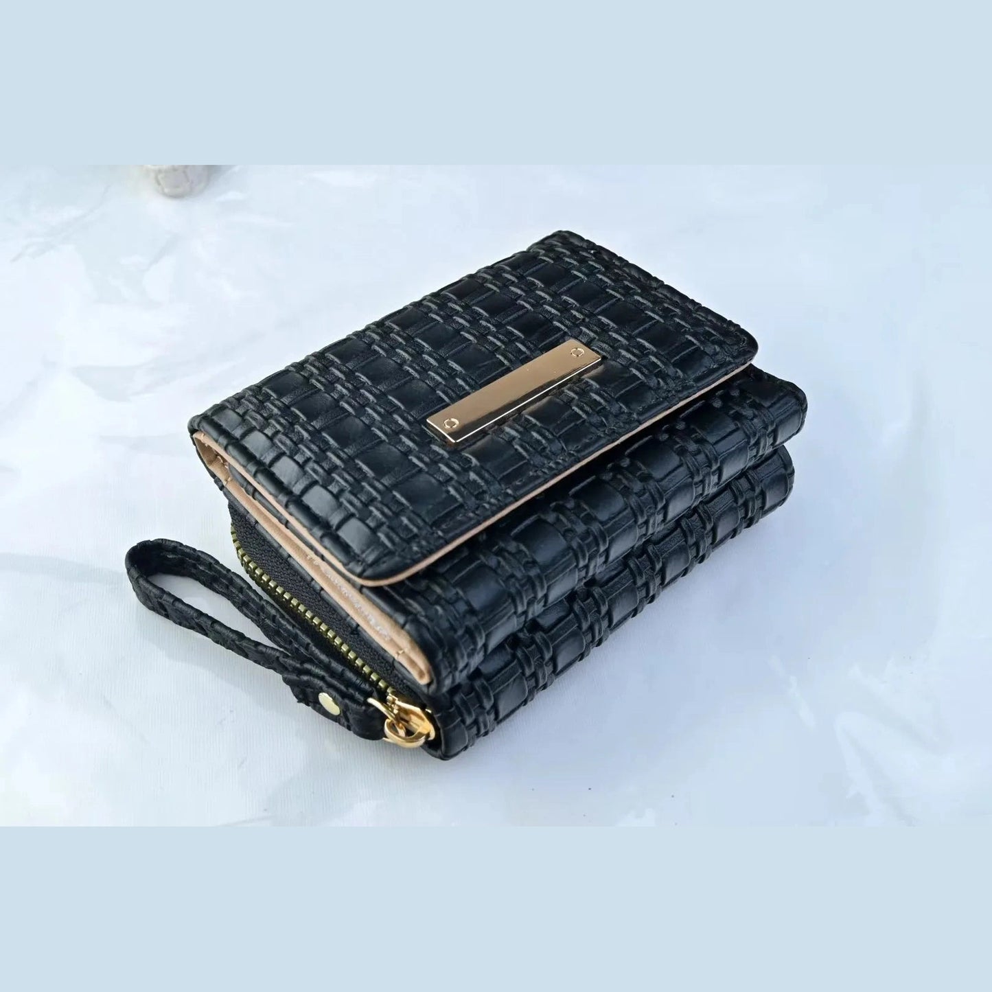 Woven Charm Compact Wallet - 6 Colors