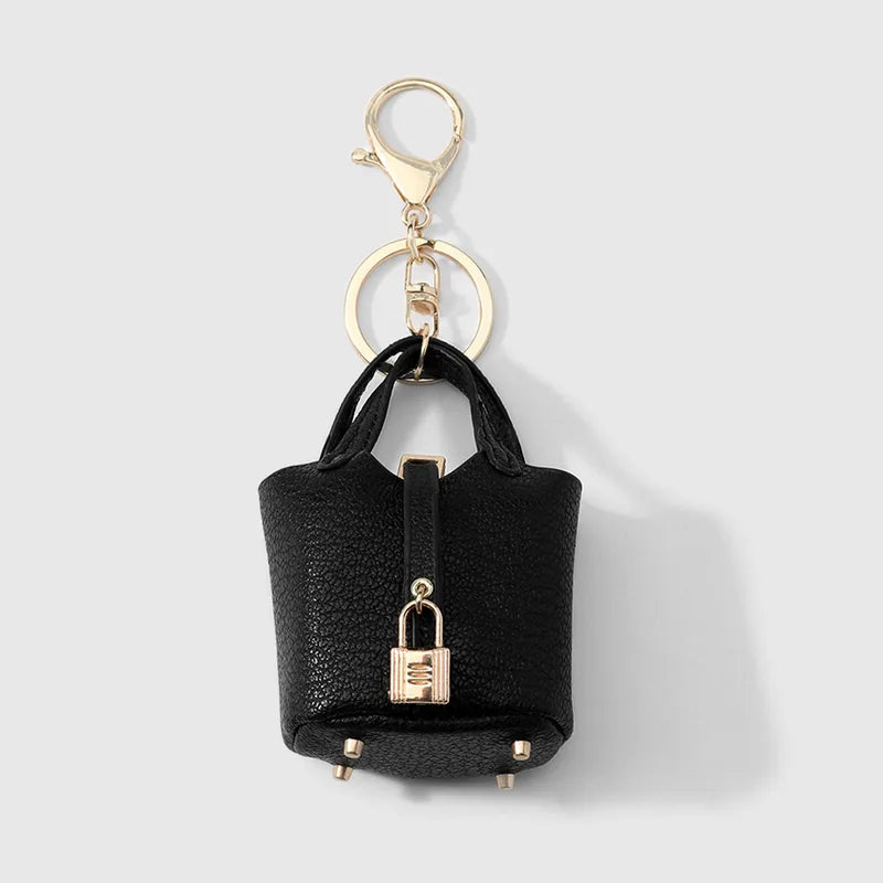 PU Leather Chic Purse Keychain / Bag Charm - 3 Colors
