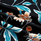 RTS Black Floral Short Bubble Sleeve Buttoned Notched Neck Blouse