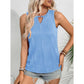 Rozlyn Light Blue Wave Texture Keyhole Tank