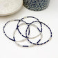 4 Piece Blue Glass Bead Bracelet Set