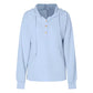 Kacey Blue Drawstring Quarter Button Hoodie