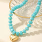 Heart Shape Resin Pendant Necklace - 4 Colors