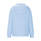 Kacey Blue Drawstring Quarter Button Hoodie