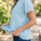 RTS Sky Blue Round Neck Casual T Shirt