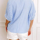 Destin Striped Collar Pop Top - 3 Colors