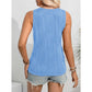 Rozlyn Light Blue Wave Texture Keyhole Tank