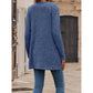 Lucie Blue Button Front Lightweight Long Cardigan