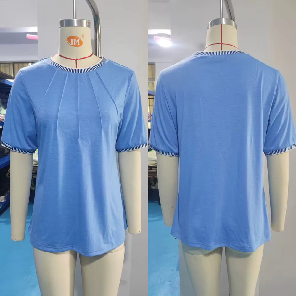 Camri Bluebell Stitch Detail Top