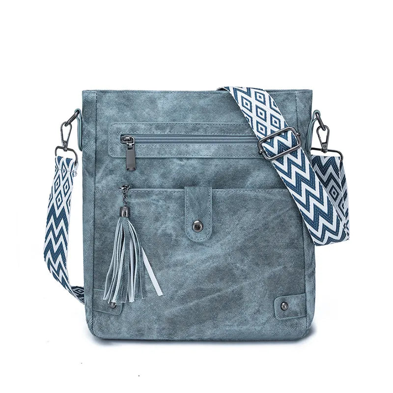 Cherise Faux‑Leather Crossbody with Front Tassel - 4 Colors
