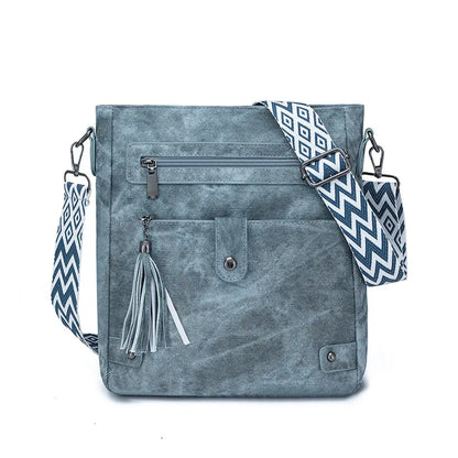 Cherise Faux‑Leather Crossbody with Front Tassel - 4 Colors