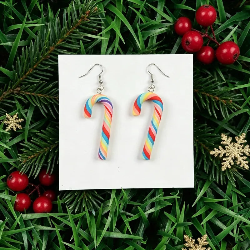 Candy Cane Earrings - 4 Colors
