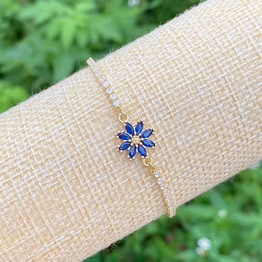 Blue Flower Bracelet