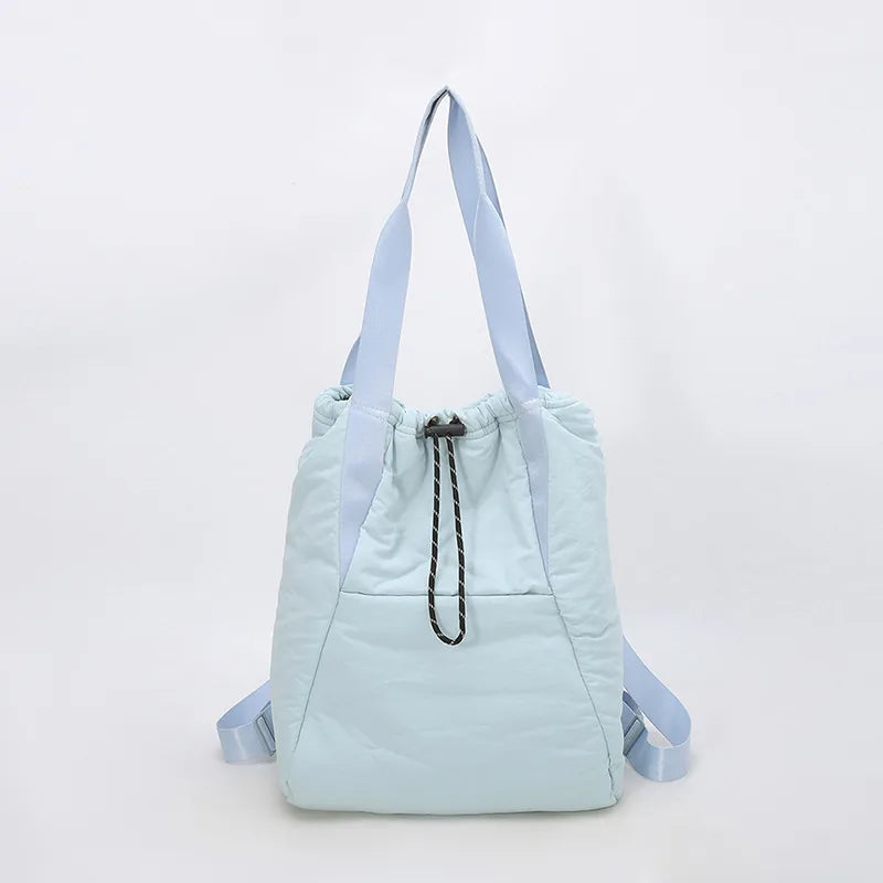 Adette Soft Quilted Convertible Nylon Backpack - 6 Colors
