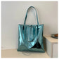 Glossy Metallic Tote - 5 Colors