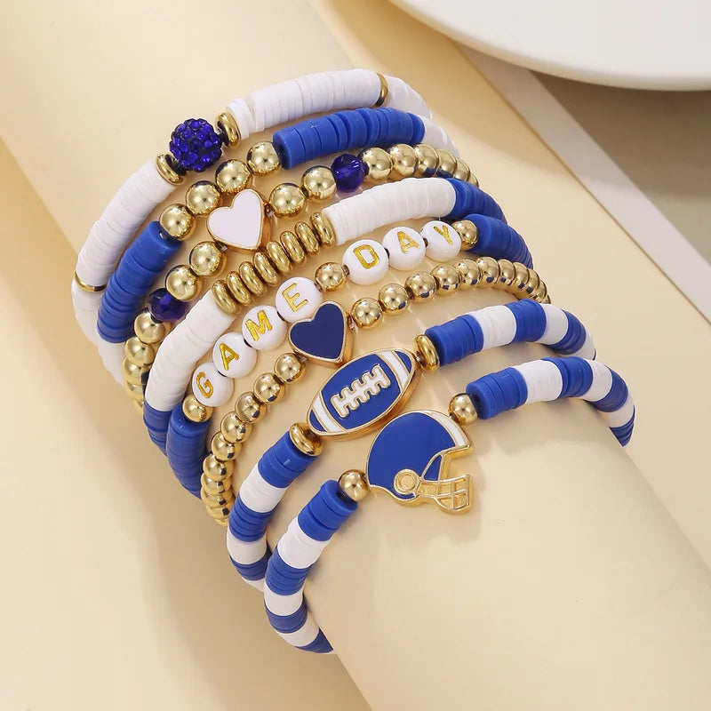 Football Bracelet Stack - 5 Colors