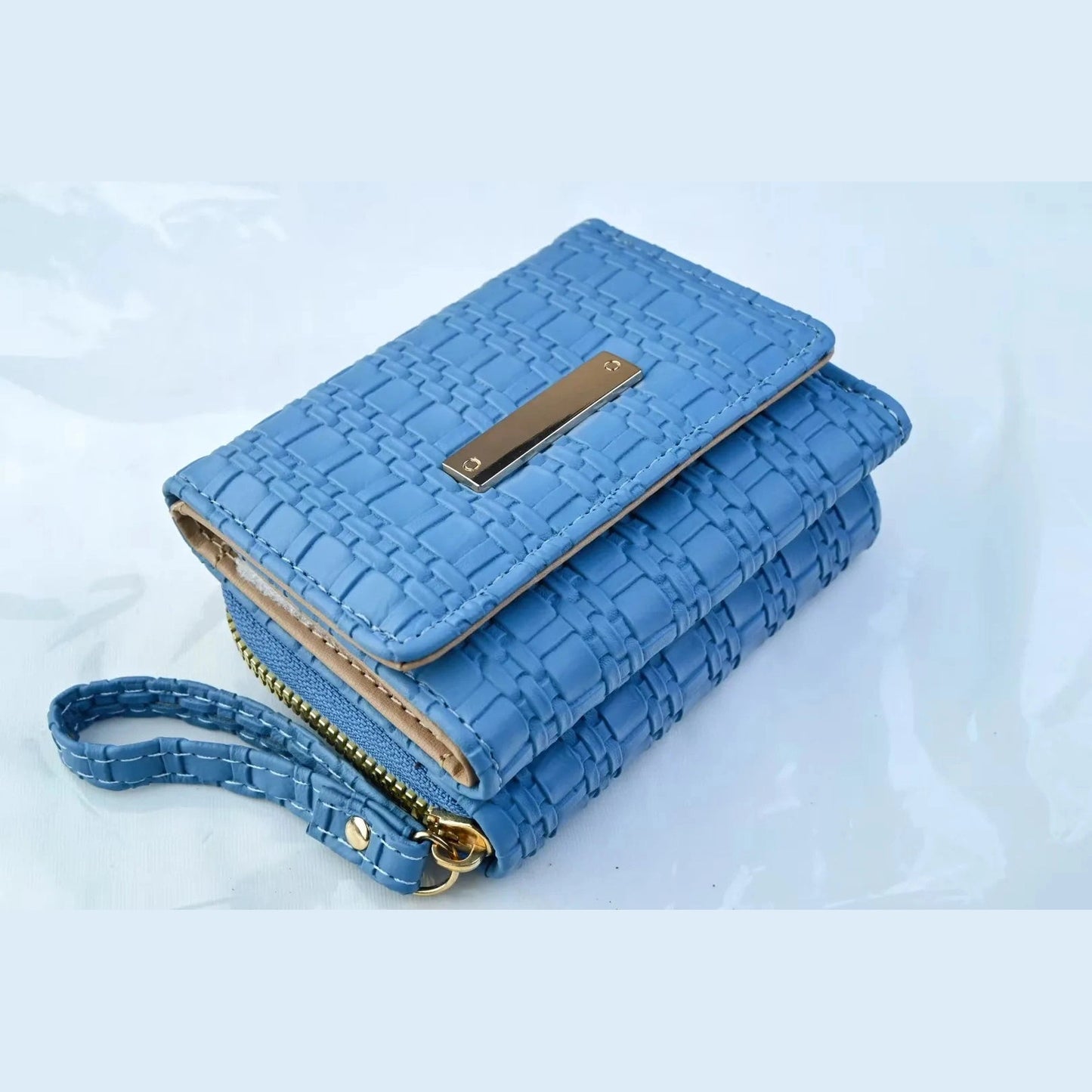 Woven Charm Compact Wallet - 6 Colors