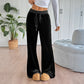 Blythe Black Velvet Flared Pants