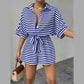 Bonita Blue Nautical Button‑Up Romper