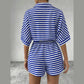Bonita Blue Nautical Button‑Up Romper