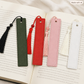 PU Leather Tassel Bookmarks - 4 Colors