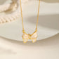 18K Gold Plated Bow Necklace
