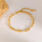 Golden Chainlink Cubic Zircon Bracelet