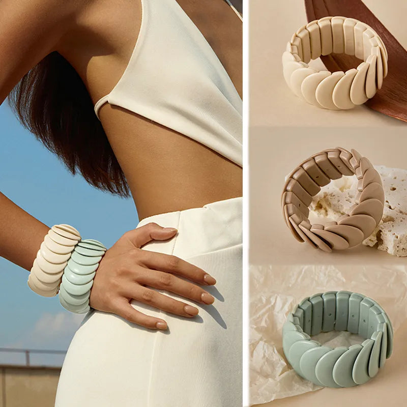 Artfully Segmented Bangles - 3 Colors