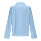 Brecklyn Light Blue Popover Blouse
