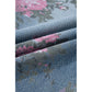 Bridgette Beau Blue Floral Print Elastic Waist Pull On Casual Jeans