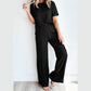 Brielle Black 2 Pc. T Shirt Wide Leg Pants Set