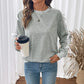 Bristol Grey Bow Lace Detail Long Sleeve Sweatshirt