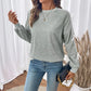 Bristol Grey Bow Lace Detail Long Sleeve Sweatshirt