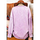 Brixton Orchid Petal Mineral Wash Drop Shoulder Pullover Sweatshirt