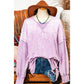 Brixton Orchid Petal Mineral Wash Drop Shoulder Pullover Sweatshirt