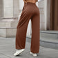 Brookie Brown V Crossover Cinch Bottom Pants